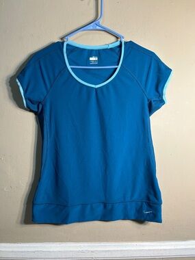 Nike Running Shirt Women's Medium Teal Blue Green Performance Dri Fit